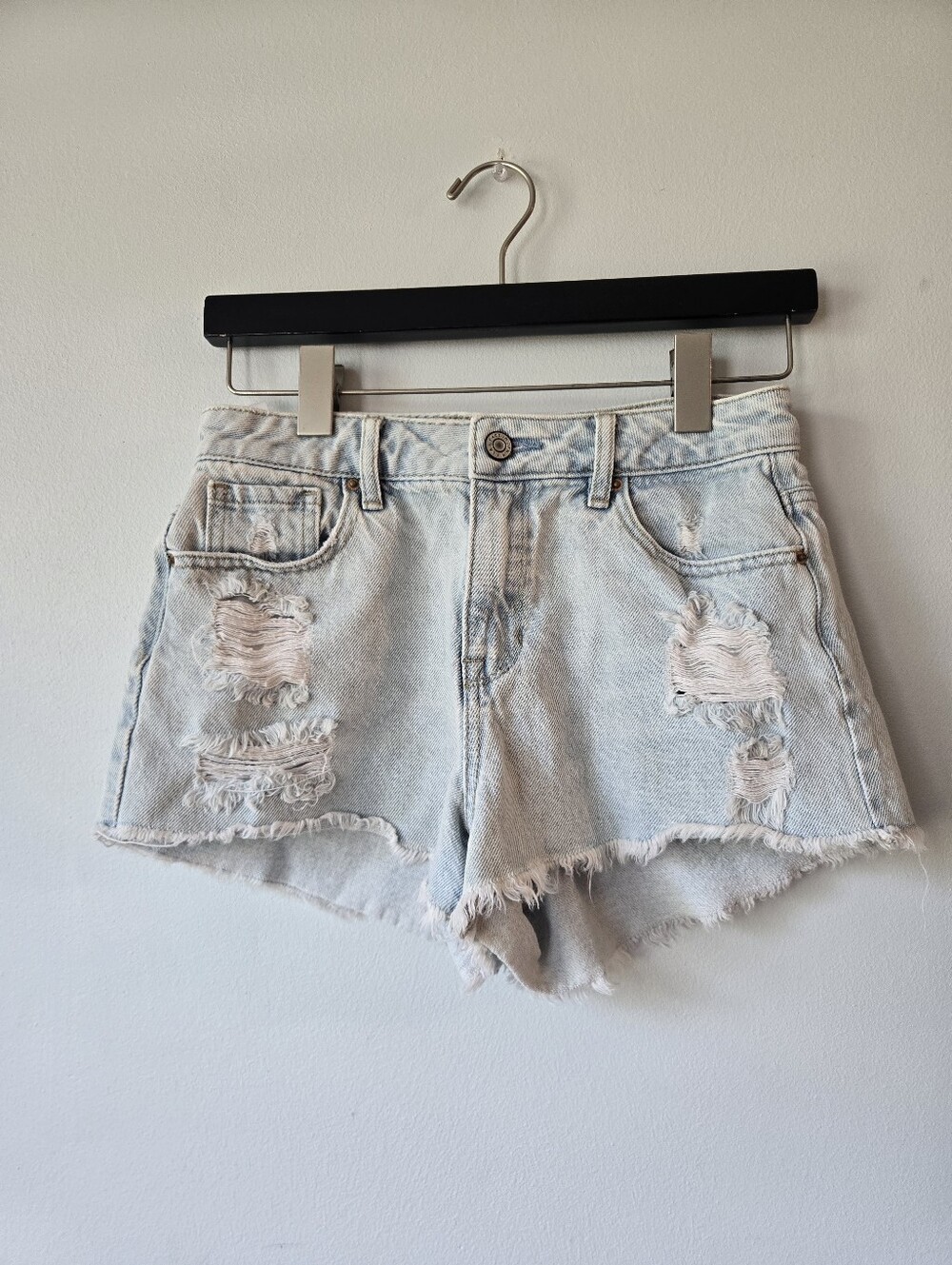 Pacsun High Rise Festival Distressed Shorts 25